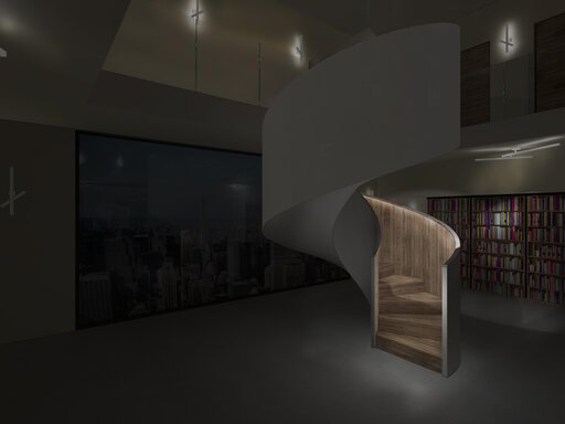 Tornado Inspire – Curved wooden staircase with flowing, organic lines
