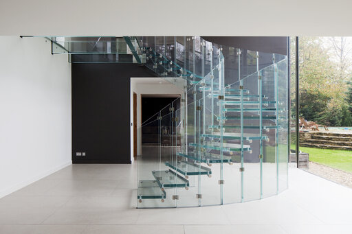 Glass stairs
