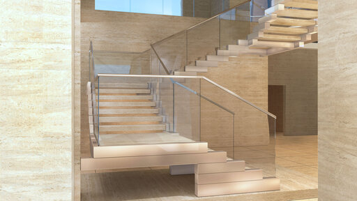 Cobra Desert – Curved steel staircase with a striking sculptural form