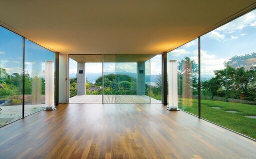 huge glass window
