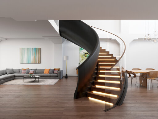 Viper Black - Bogentreppen in Bronze silber oder schwarz Viper Siller Treppen 3