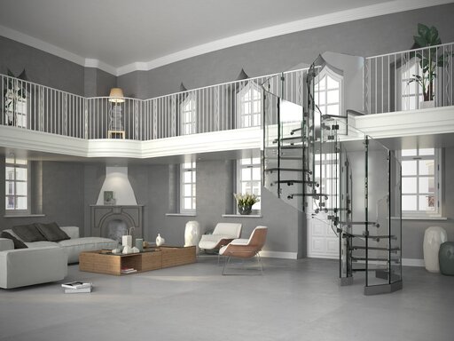 Fly – Curved glass staircase with an open, sculptural effect