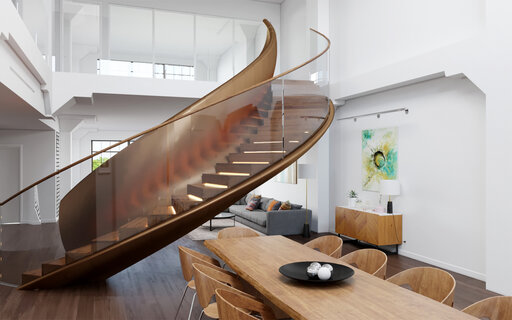 Bogentreppe Viper 3D - Bogentreppen in Bronze silber oder schwarz Viper Siller Treppen 6